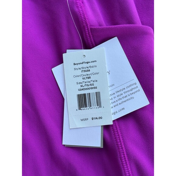 Beyond Yoga PowerBeyond Strive High Rise Pocket Leggings Violet Berry Size XL - Picture 10 of 10